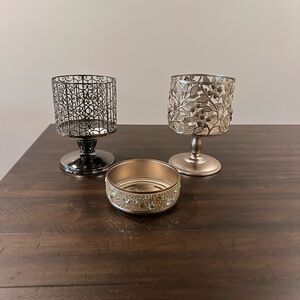 3- Bath & Body Works Candle Holders